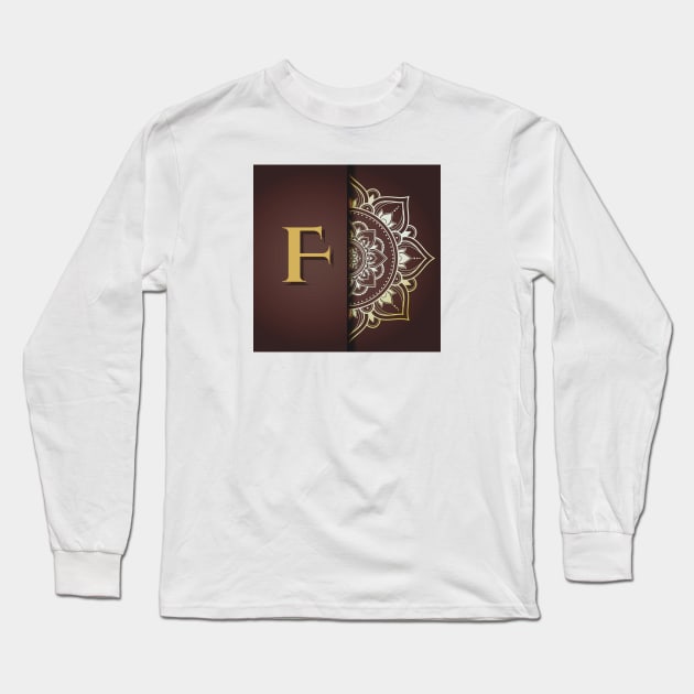 F – Mandala Monogram Long Sleeve T-Shirt by Mazzlo Shop